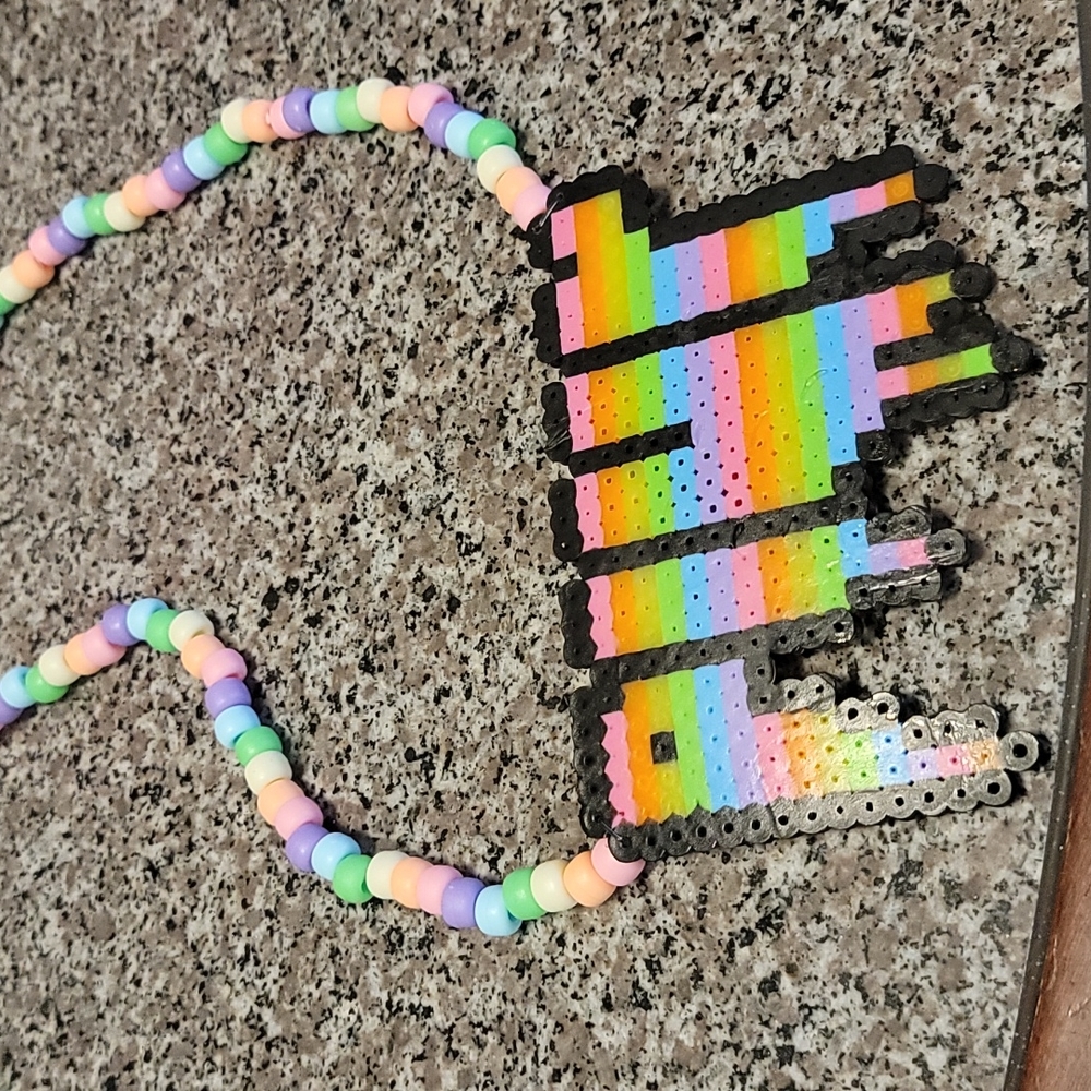Kandi perler rave necklace
